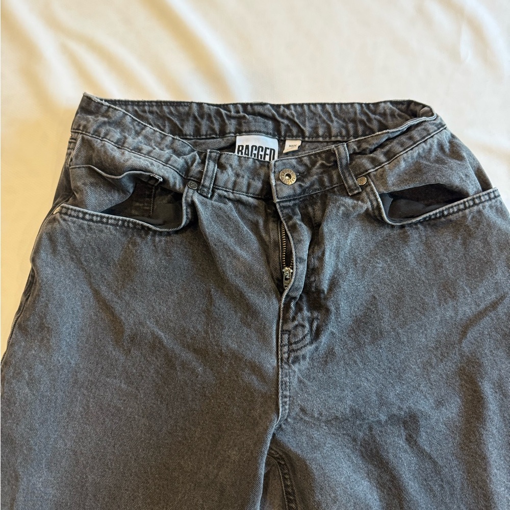 Women’s Ragged Jeans Black Denim Jeans‎ 30x29 - Picture 6 of 12